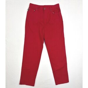 Lauren Jeans Co Ralph Lauren Red Straight Leg Denim Pants Womens 10 High Rise